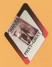 Shakira 2001 Tour of The Mongoose Concert MEET & GREET Backstage Pass