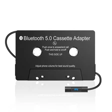 Audio Cassette Aux Adapter, Bluetooth 5.0 Cassette Receiver,Cassette Tape to ...
