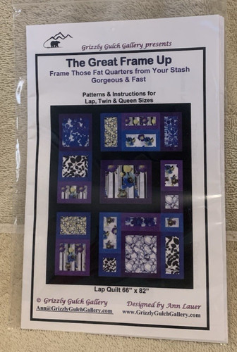 Grizzly Gulch Gallery THE GREAT FRAME UP Quilt Pattern Leaflet 3 Sizes - EUC
