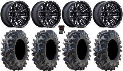 MSA Creed 14'' Wheels Machined 26.5'' Terminator Tires Suzuki KingQuad