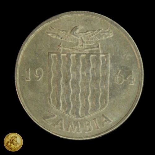 1964 Zambia Sixpence Coin BU -E1190
