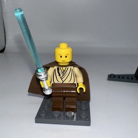 Lego Star Wars Minifigure Obi-Wan Kenobi Yellow Head, Lightsaber 7161!