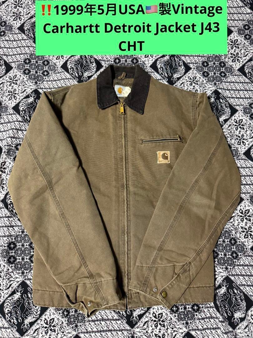 Carhartt Detroit Jacket J43 CHT Men's Size:M 90's Made in