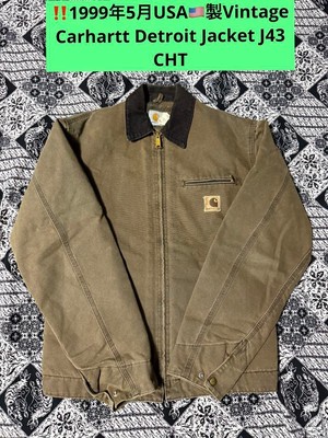 USA Carhartt デトロイトジャケット J43 CHT Carhartt Detroit Jacket J43 CHT Men's Size:M 90's Made in