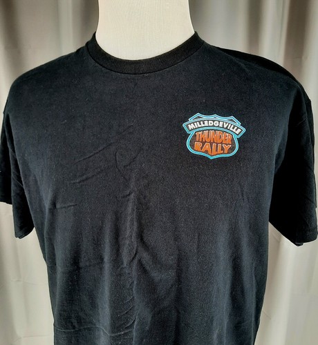 NUEVA Camiseta Negra Motocicleta Thunder Rally Milledgeville Georgia Adulto XL Motociclista - Imagen 5 de 7