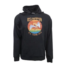LED ZEPPELIN US TOUR 1975 PULLOVER HOODIE BLACK