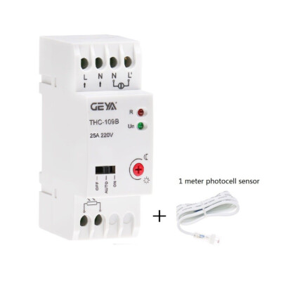 GEYA Auto/Manual Photocell Light Controler Switch 16/25A Twilight Switch &Sensor