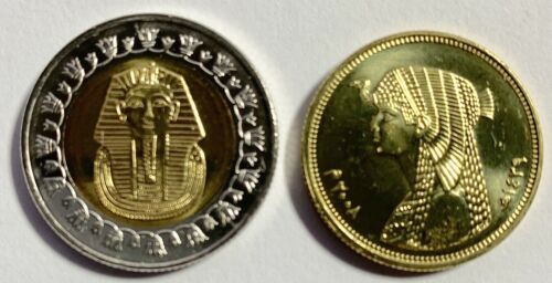 2010 Egypt King Tut & Cleopatra Uncirculated Two Coins - Picture 1 of 2