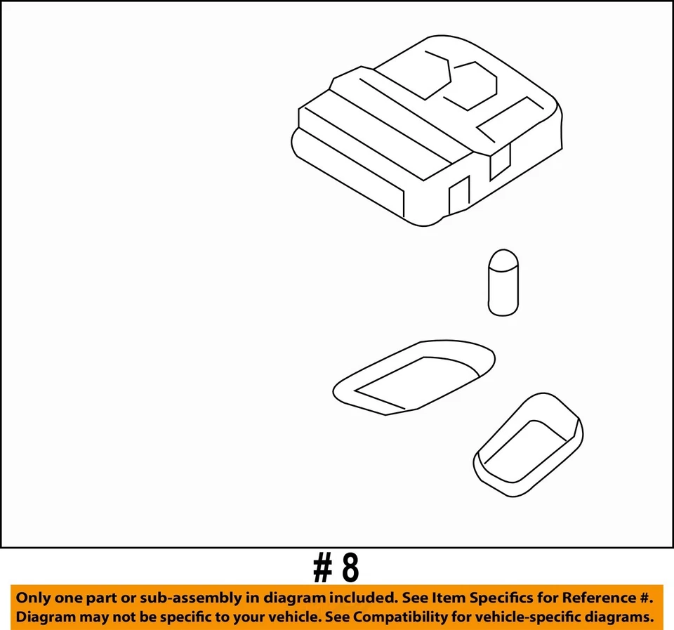 Used Front Upper Center Console fits: 2017 Kia Cadenza roof w/sunroof Front Uppe - Imagem 4 de 4