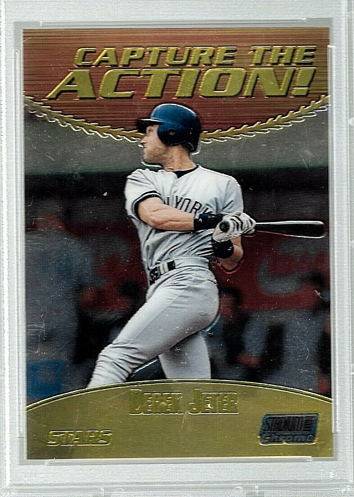 2000 STADIUM CLUB CHROME CAPTURE THE ACTION BASEBALL #CA8 HOF DEREK JETER PSA 10 view 3
