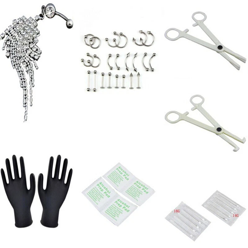 Belly button piercing tools discount