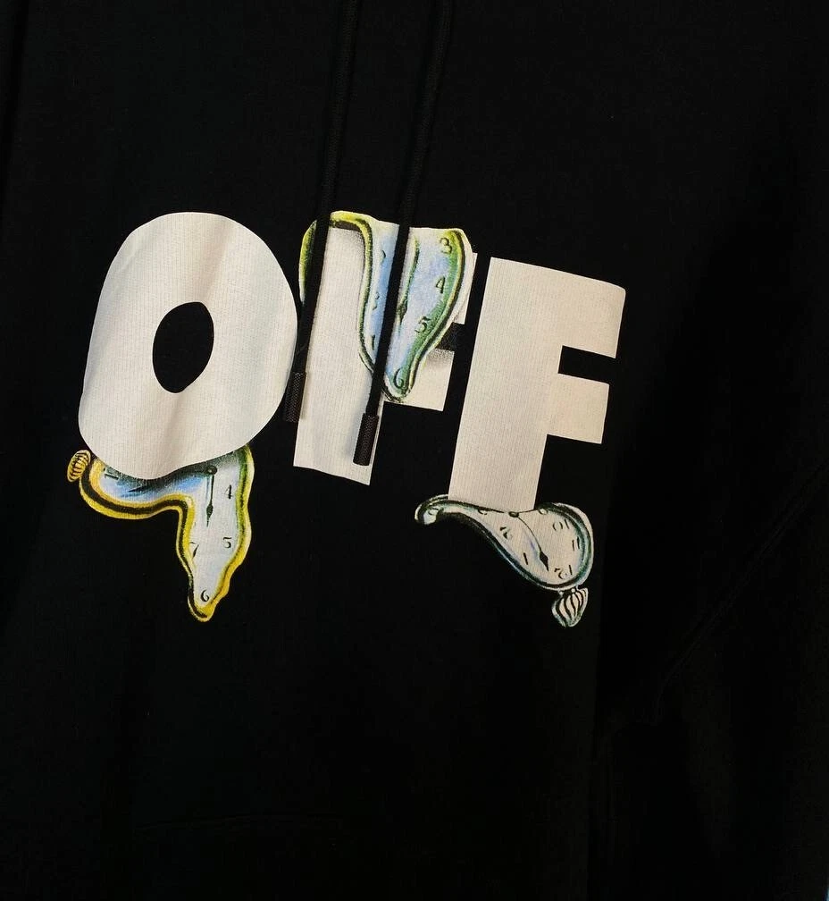 Felpa con cappuccio Off White Watches Over Melting The Clock taglia XL