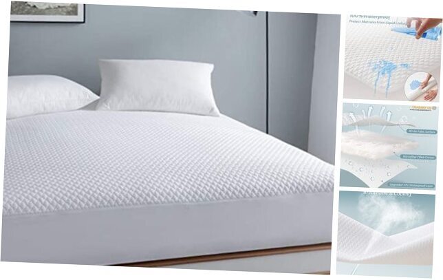 Size Bed Waterproof Fitted Mattress Protector-Cooling Mattress California King