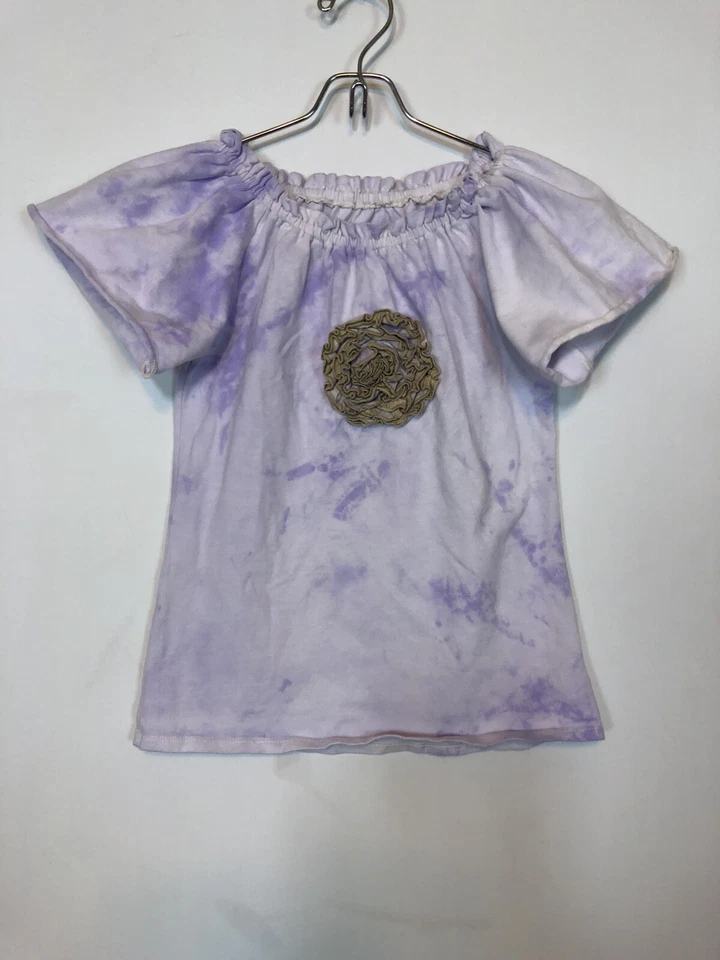 Camiseta Persnickety Tie Dye Fuera del Hombro Niñas Talla 7 Años Informal Top Foto 2 de 4