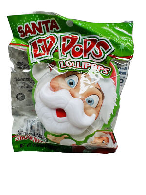 Flix Candy Santa Lip Pops Strawberry Flavor  Stocking Stuffer See Below