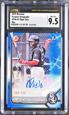 2022 Bowman Prospect Autographs ELIJAH TATIS Blue Parallel /150 #PPA-ET CSG 9.5