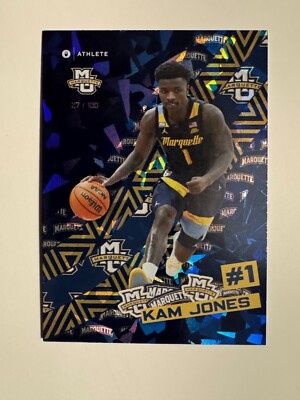 2023-24 ONIT Marquette Golden Eagles #69 KAM JONES Sticker Series holo Nrmt+