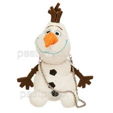 Disney Store Olaf Plush Purse 8” Bean Bag Coin Zipper Pouch w/ Chain New w/ Tags