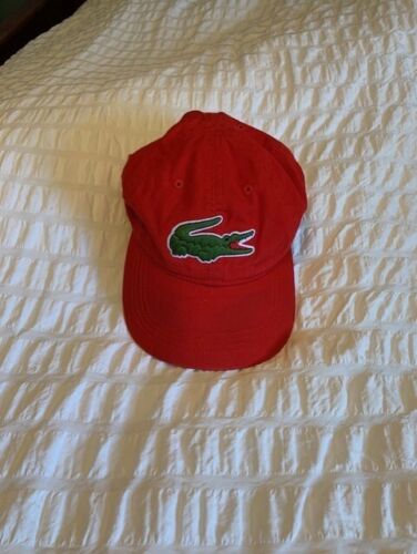 Izod Lacoste Big Croc Men's Cotton Hat - Red