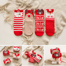 Women Winter Christmas Cute Socks/ Stockings, Pack of 4