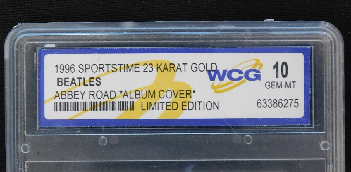 Beatles 1996 Sportstime 23 Karat Gold Abbey Road Card - WCG 10 Gem