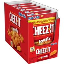 Cheez It Extra Toasty Baked Snack Crackers 3oz Pack of 6 Bags