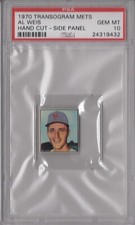 Al Weis 1970 Transogram Mets Side Panel PSA 10 Gem Mint Graded Card POP 1