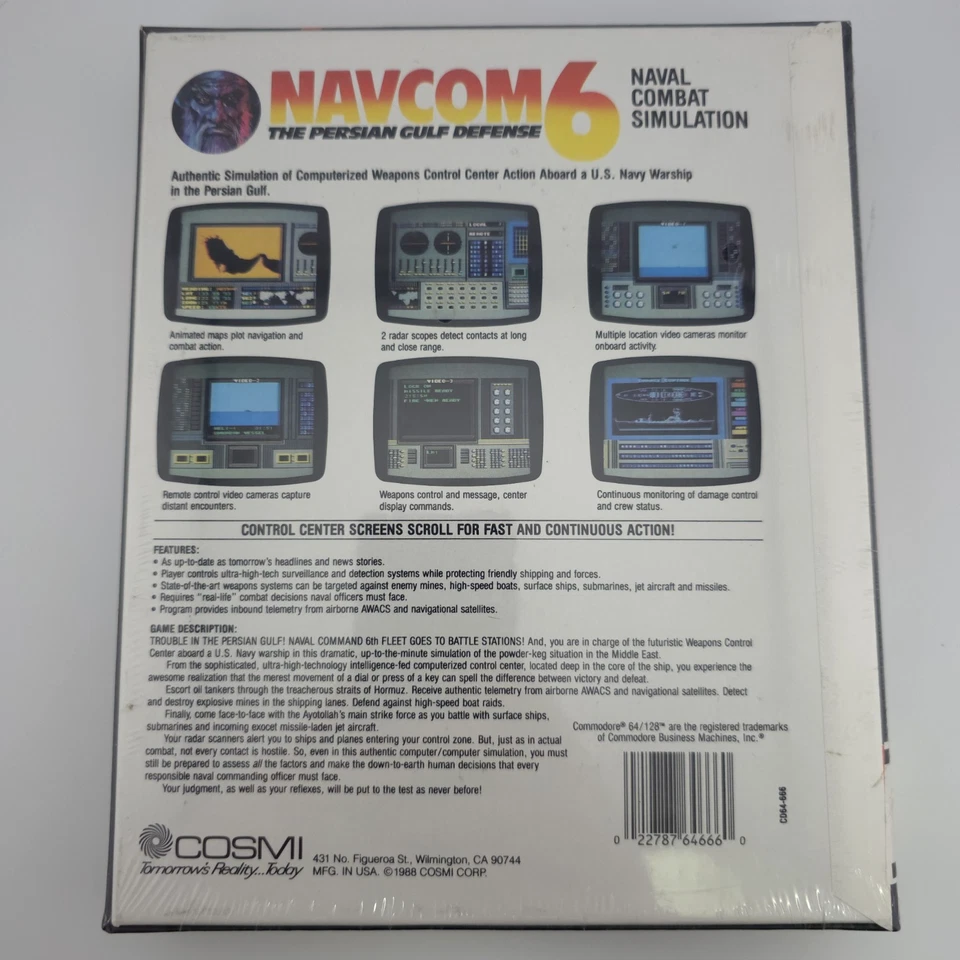 Navcom 6: The Persian Gulf Defense, 1988, Big Box, New & Sealed - Image 3 of 4