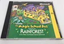 Microsoft Scholastics Magic School Bus Explores The Rainforest PC CD 1997 W/Key