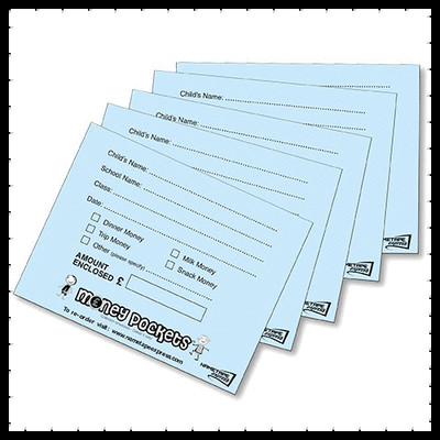 50 School Gift Envelopes Money for Sending Money to School for Dinner, Travel, Milk