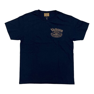Brand new Vanson MEN'S T-Shirt PT. BOSTON  082 XXL size Navy col.