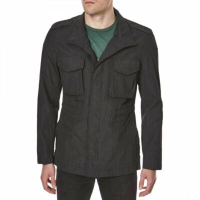 New Hugo BOSS mens black sheel windbreaker jacket coat 40R