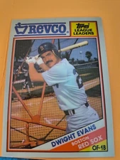 Dwight Evans revco League leaders baseball card- Boston Red Sox- OF/1B