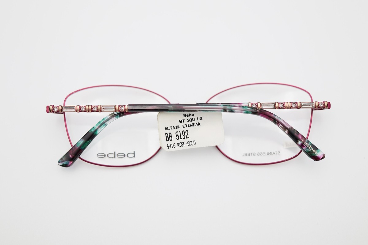bebe Rose Gold Metal Rectangular Eyeglasses 53-16-140 Bebe BB5240 Eyeglasses | Select Eyewear main image 4