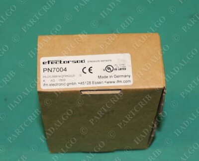 New OEM from Germany. IFM, PN7004, PN-010-RBR14-QFRKG/US/ /V,  Efector Pressure 