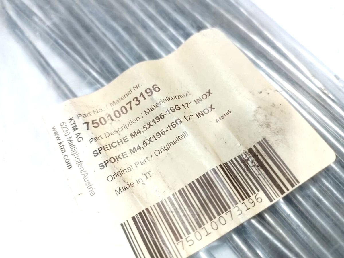 NOS Original KTM 690 15PCS Menge Speichen M4, 5X196-16G 17 