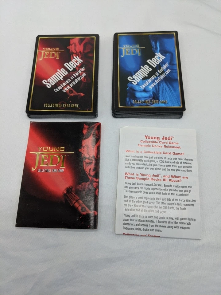 *NO Box* Young Jedi Collectible Card Game Two 20-Card Sample Decks - Image 3 of 4
