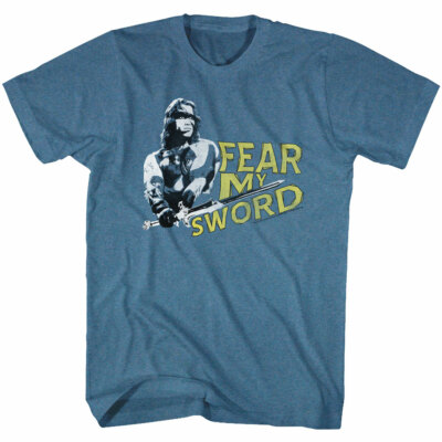 Conan The Barbarian Classic Movie Fear My Sword Men's T-Shirt
