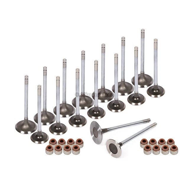 Válvulas de escape de admisión con sellos para Toyota 4Runner Tacoma 2,7 L 3RZFE Foto 2 de 4