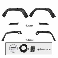 Wide Black Pocket Extended Fender Flares Kit Fit For 1997-2006 Jeep Wrangler Tj