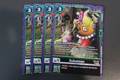 Digimon TCG (2020) - EX9-049 - 4x Sukamon - Schwarz - Uncommon - Playset