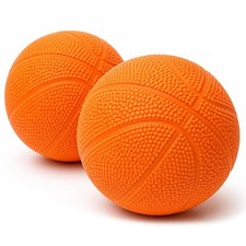 Set of 2 Kids Basketball 6 Inch Mini Rubber Balls for Little Tikes Orange