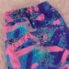 Birddogs Boomstick Shorts Men Large Abstract Pink Purple Teal Lined Gym Shorts