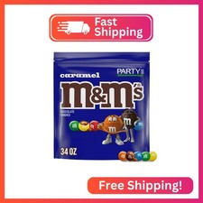 M M'S Caramel Milk Chocolate Candy Bulk Pack, Party Size, 34 oz Bag