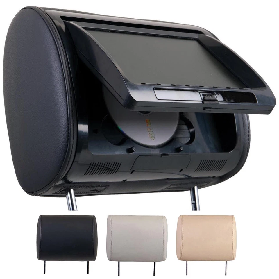 POWER ACOUSTIK HDVD-71CC REPLACEMENT HEADREST W/ 7" LCD MONITOR & DVD PLAYER NEW - Image 3 of 4