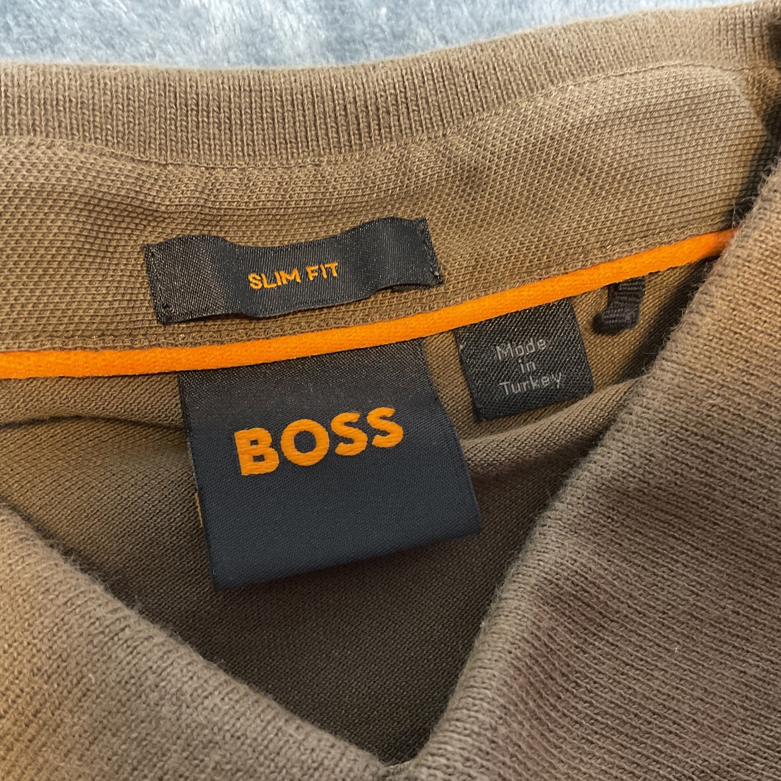 Hugo Boss Passenger Polo Shirt Mens M Brown Cotton Slim Fit Golf Tennis Preppy thumbnail 3