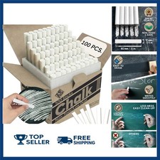 White Chalk 100PCS for Classroom, Office and Home Use, Non-Toxic School Supplies