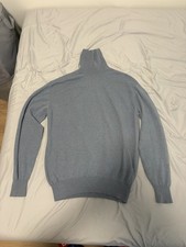 Loro Piana Light Blue Cashmere Turtleneck - Size 50 See Pictures 