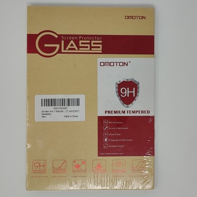 7'' OMOTON Tempered Glass, [9H Hardness] Ultra Clear, Scratch Resistant 