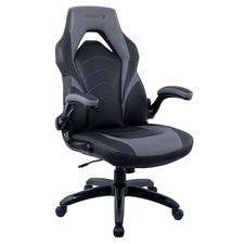 Staples Emerge Vortex Gaming Chair Black Gray Bonded Leather Swivel FREESHIP